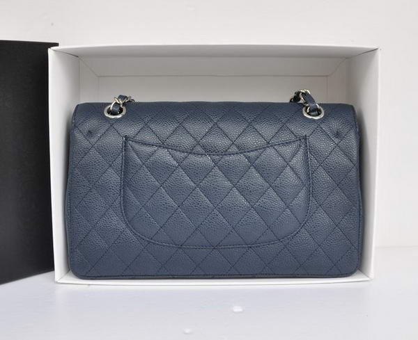 Chanel A1112 2.55 Series Flap Bag Original Cannage Leather Blue