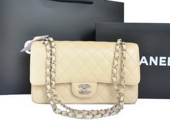 Chanel A1112 2.55 Series Flap Bag Original Caviar Leather Apricot