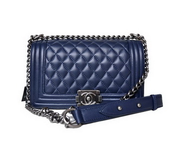 Boy Chanel Flap Shoulder Bag A67086 Sheepskin RoyalBlue