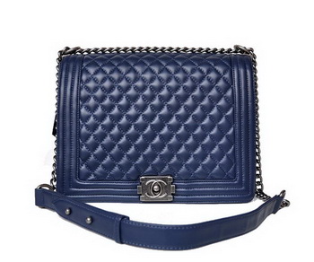 Boy Chanel Flap Shoulder Bag A67087 Sheepskin RoyalBlue