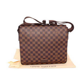 Louis Vuitton Damier Ebene Canvas District MM Messenger Bags N41212