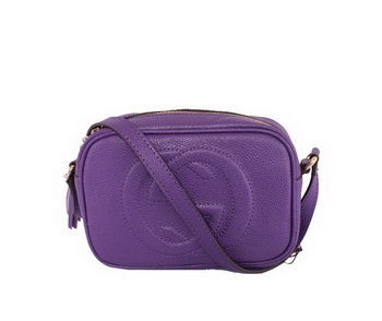 Gucci Soho Calfskin Leather Disco Bag 308364 Violet