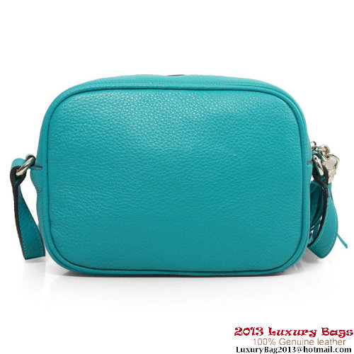 Gucci Soho Calfskin Leather Disco Bag 308364 Aquamarine