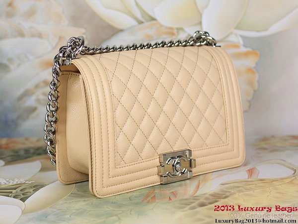 2013 Boy Chanel Flap Shoulder Bag Classic Cannage Patterns A67025 Apricot