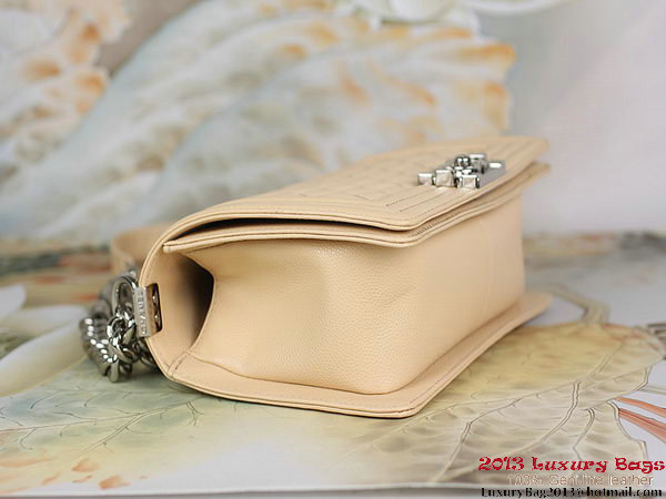 2013 Boy Chanel Flap Shoulder Bag Classic Cannage Patterns A67025 Apricot