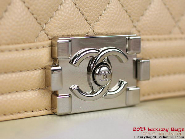 2013 Boy Chanel Flap Shoulder Bag Classic Cannage Patterns A67025 Apricot