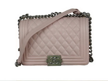 2013 Boy Chanel Flap Shoulder Bag Classic Cannage Patterns A67025 Pink