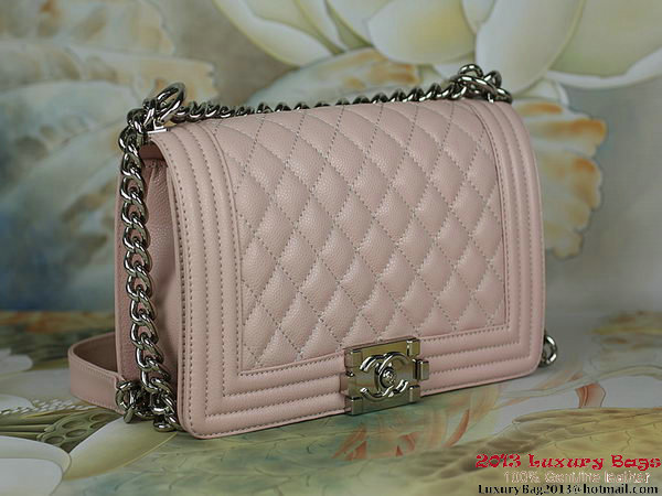 2013 Boy Chanel Flap Shoulder Bag Classic Cannage Patterns A67025 Pink