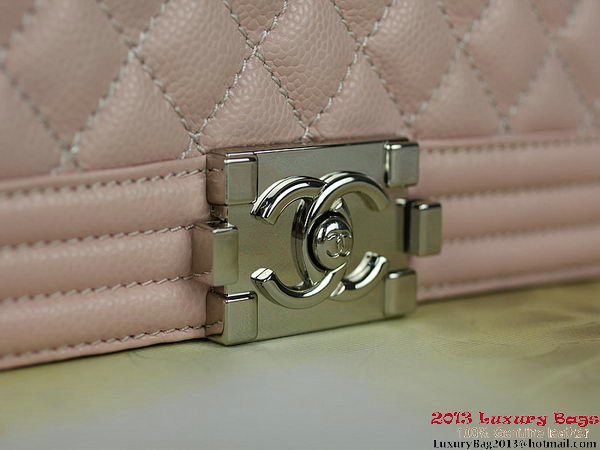 2013 Boy Chanel Flap Shoulder Bag Classic Cannage Patterns A67025 Pink