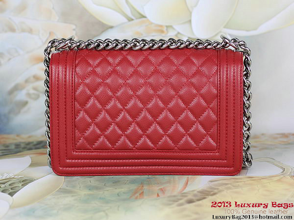 2013 Boy Chanel Flap Shoulder Bag Classic Cannage Patterns A67025 Red