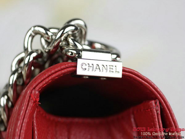 2013 Boy Chanel Flap Shoulder Bag Classic Cannage Patterns A67025 Red