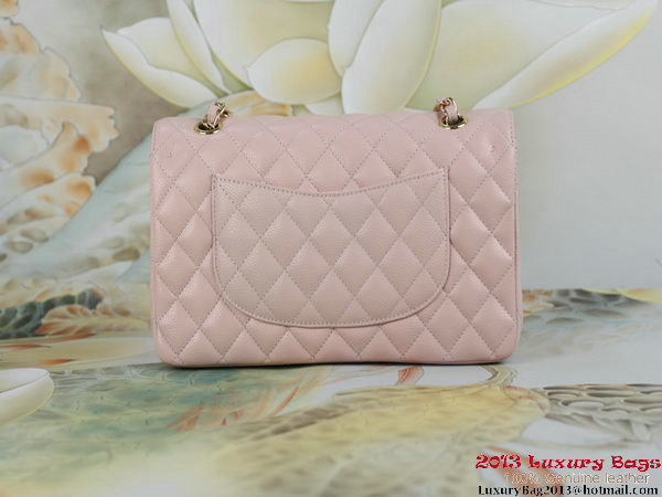 Chanel 2.55 Series Classic Flap Bag Original Cannage Patterns Leather Pink