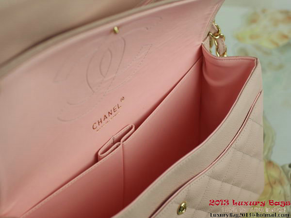 Chanel A01113 Classic Flap Bag Original Cannage Patterns Leather Pink