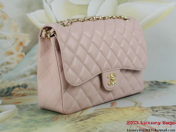 Chanel A01113 Classic Flap Bag Original Cannage Patterns Leather Pink