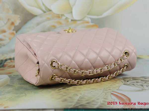 Chanel A01113 Classic Flap Bag Original Cannage Patterns Leather Pink