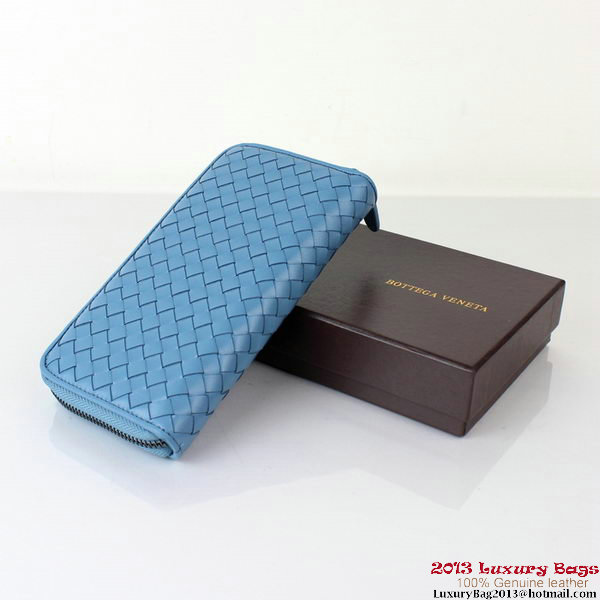 Bottega Veneta Intrecciato Nappa Continental Wallet BV1008 Light Blue