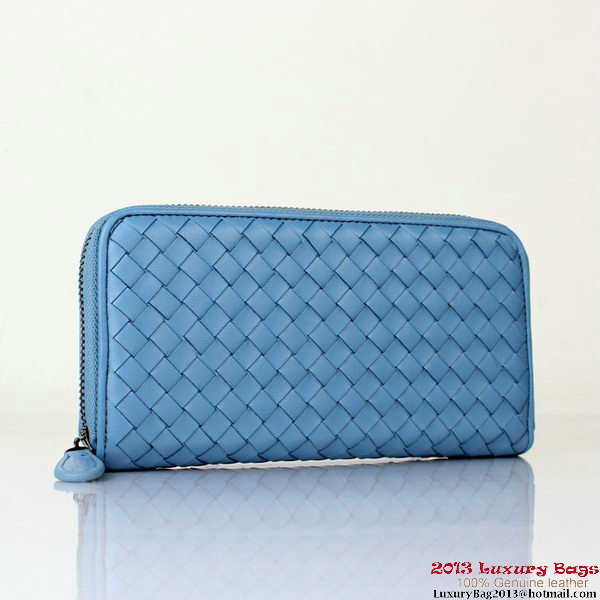 Bottega Veneta Intrecciato Nappa Continental Wallet BV1008 Light Blue