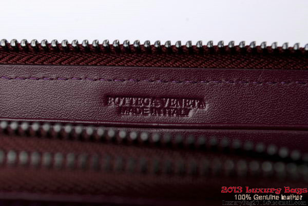 Bottega Veneta Intrecciato Nappa Zippy Wallet BV1571 Wine