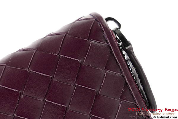 Bottega Veneta Intrecciato Nappa Zippy Wallet BV1571 Wine