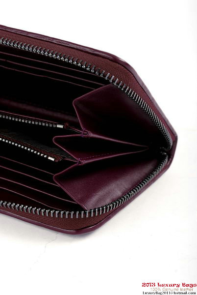 Bottega Veneta Intrecciato Nappa Zippy Wallet BV1571 Wine