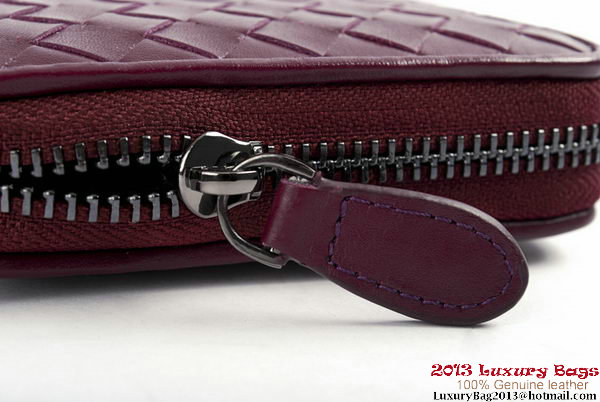 Bottega Veneta Intrecciato Nappa Zippy Wallet BV1571 Wine