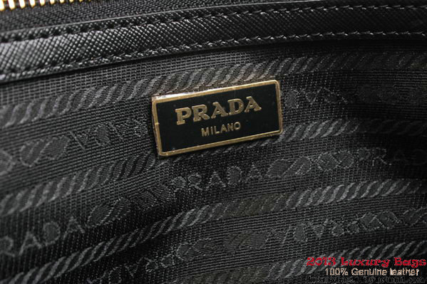 Prada Saffiano Leather 30cm Tote Bag BN1801 Black