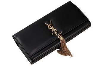 Yves Saint Laurent Classic Monogramme Tassel Clutch Bag Y041 Black