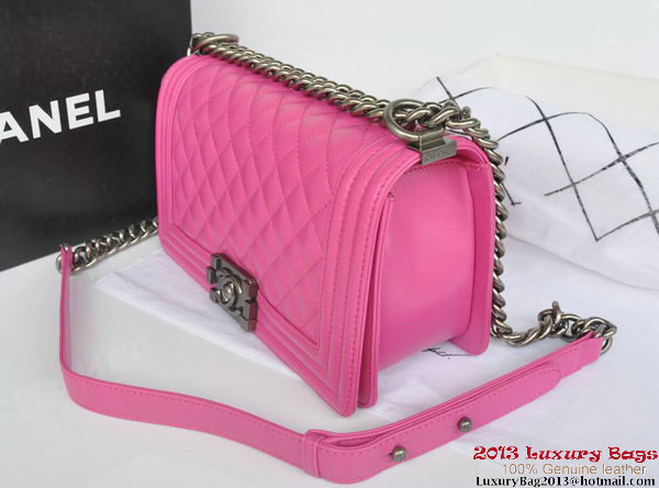 Boy Chanel Flap Shoulder Bag Original Sheepskin Leather A67086 Rose