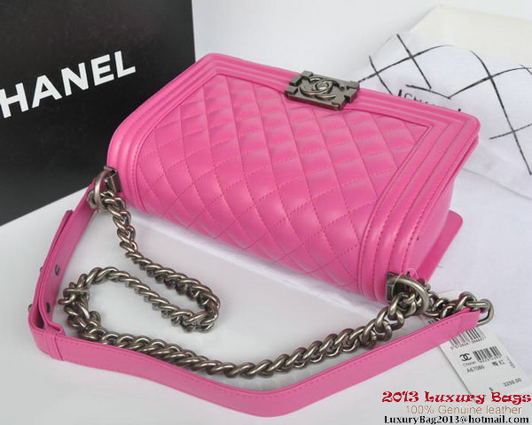 Boy Chanel Flap Shoulder Bag Original Sheepskin Leather A67086 Rose