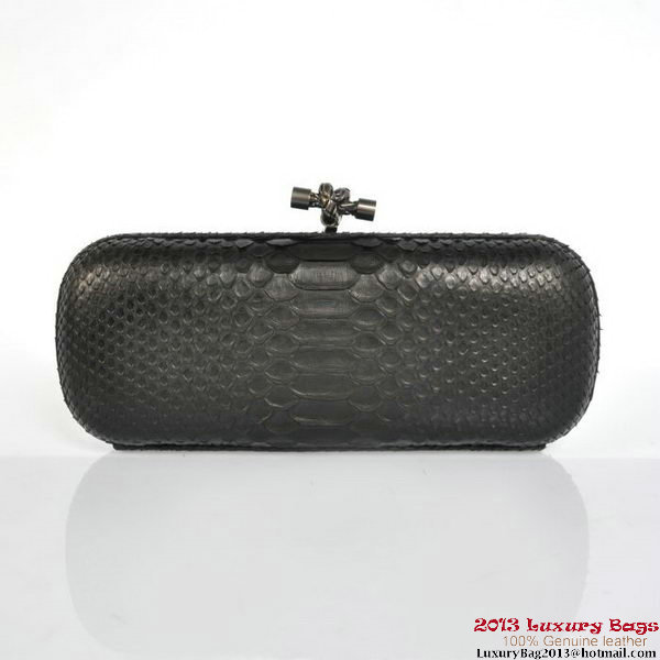 Bottega Veneta 8651L Python Leather Knot Clutches