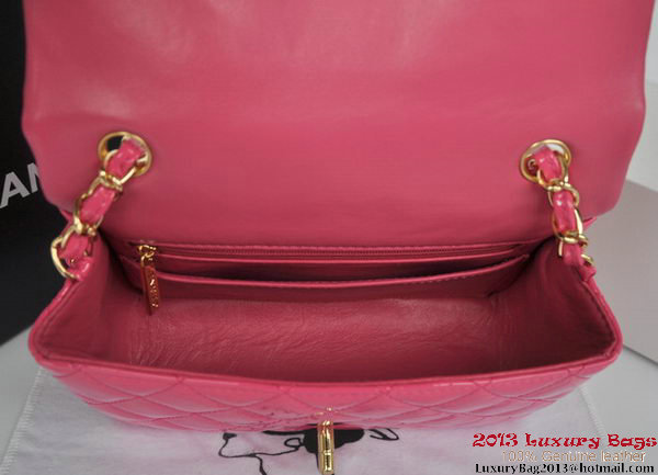 Chanel Classic Flap Bags Rose Original Patent Leather A1116 Gold