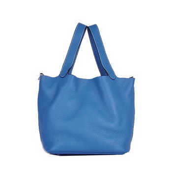 Hermes Picotin Lock MM Bag in Clemence Leather 8616 Blue