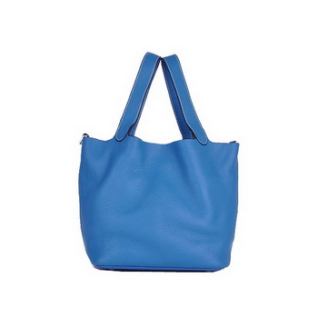 Hermes Picotin Lock PM Bag in Clemence Leather 8615 Blue