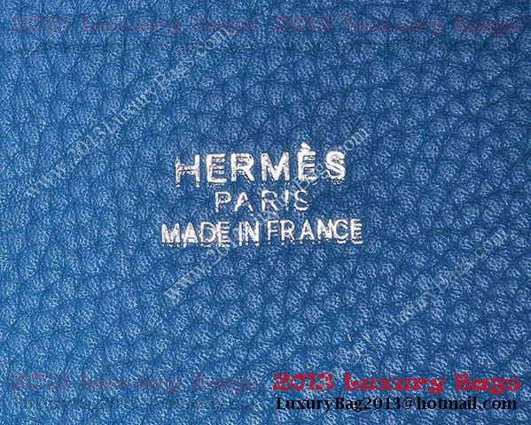 Hermes Picotin Lock PM Bag in Clemence Leather 8615 Blue