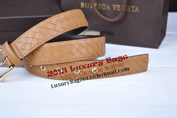 Bottega Veneta Intrecciato Nappa Belt 274483 Camel