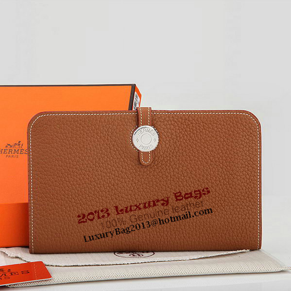 Hermes Dogon Combined Wallet A508 Camel