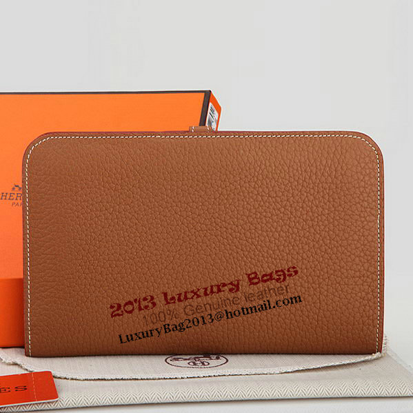 Hermes Dogon Combined Wallet A508 Camel