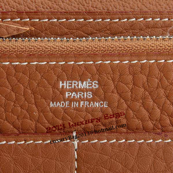 Hermes Dogon Combined Wallet A508 Camel