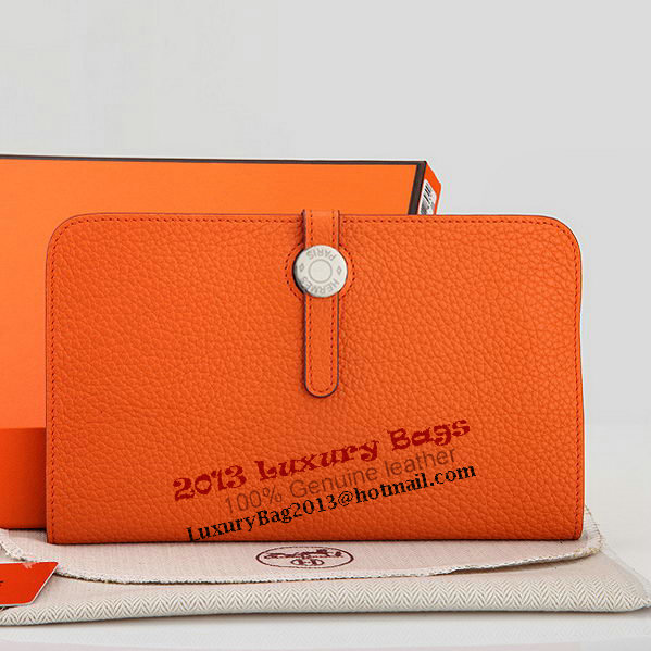 Hermes Dogon Combined Wallet A508 Orange