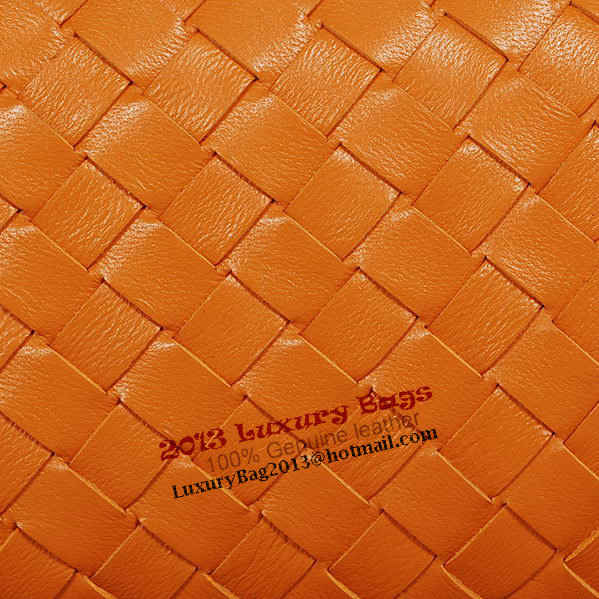 Bottega Veneta Intrecciato Sheepskin Impero Ayers Knot Clutch 11308 Orange