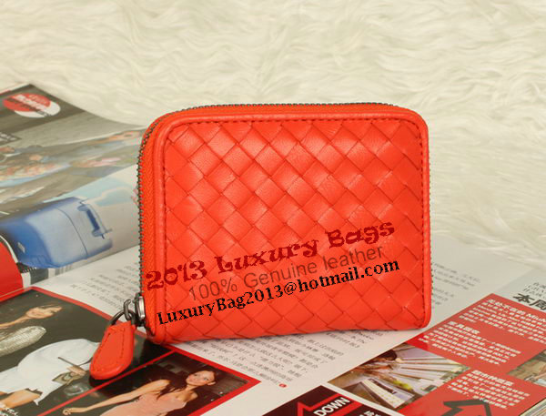 Bottega Veneta Intrecciato Nappa Mini Wallet 5818 Orange