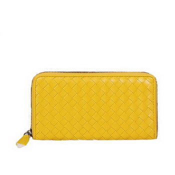 Bottega Veneta Intrecciato Nappa Zip Around Wallet BV20017 Lemon