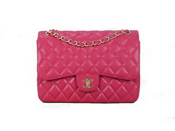 Chanel Classic Flap Bag 1113 Rose Original Cannage Pattern Leather Gold