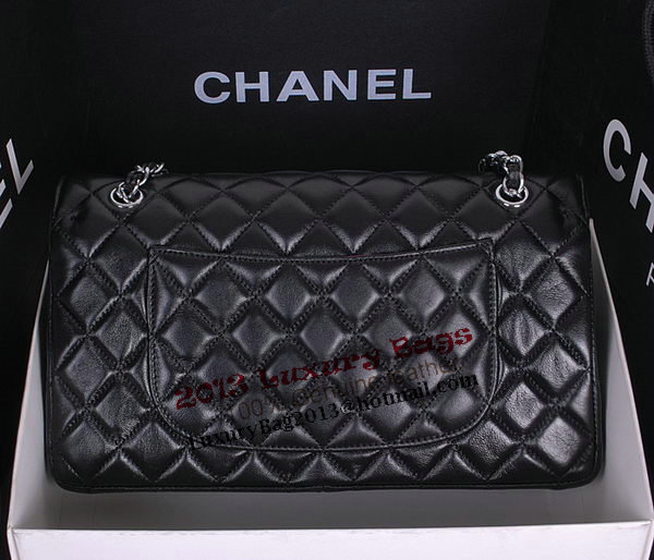 Chanel Classic Flap Bag 1113 Black Sheepskin Leather