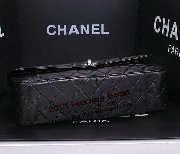 Chanel Classic Flap Bag 1113 Black Sheepskin Leather