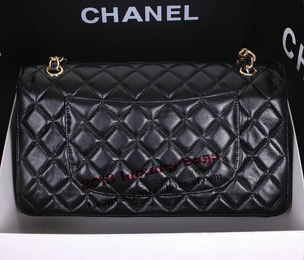 Chanel Classic Flap Bag 1113 Black Sheepskin Leather