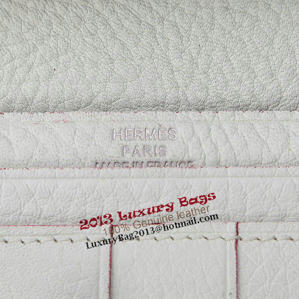 Hermes Bearn Japonaise Bi-Fold Wallet Grainy Leather A208 White