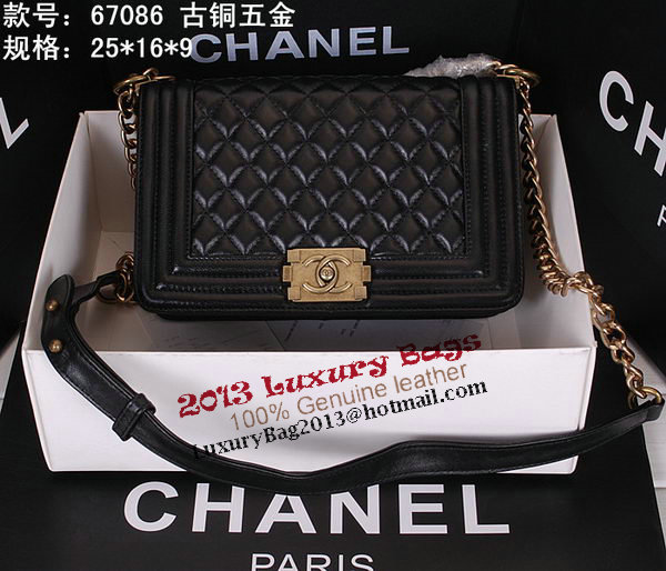 Chanel Boy Flap Shoulder Bag A67086 in Sheepskin Leather