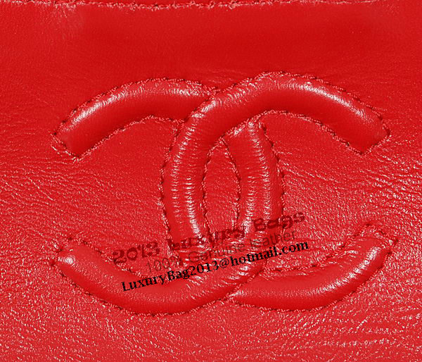 Chanel 1115 Classic mini Flap Bag in Red Sheepskin Leather