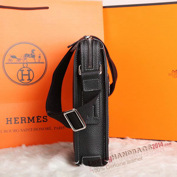 Hermes Original Calf Leather Messenger Bag M86681 Black